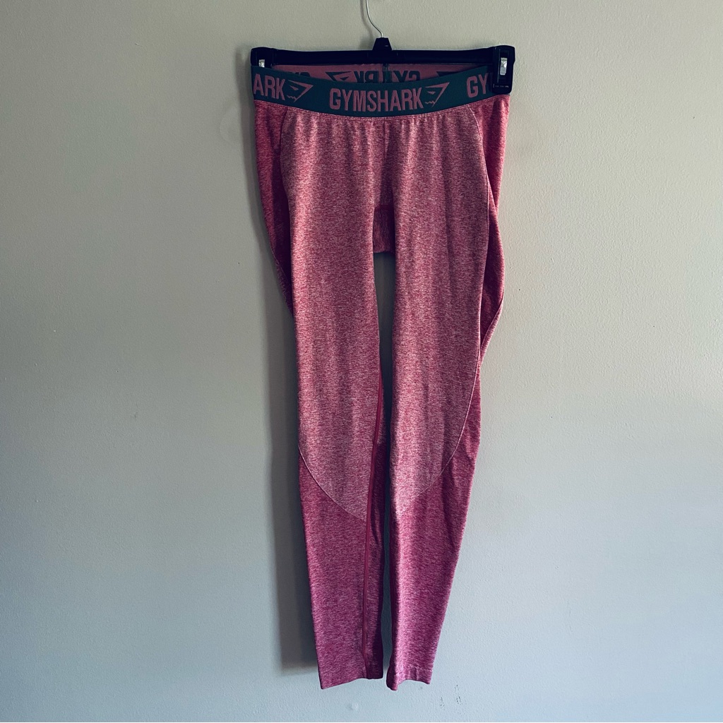 Gymshark Women's Two Tone Pink Full Length Athletic Leggings Pants Size Medium